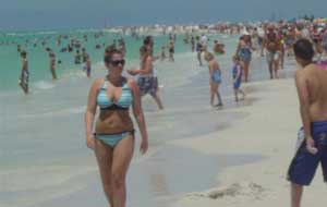 Crowded Siesta Key Beach