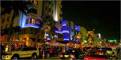 South Beach, Ocean Drive at night